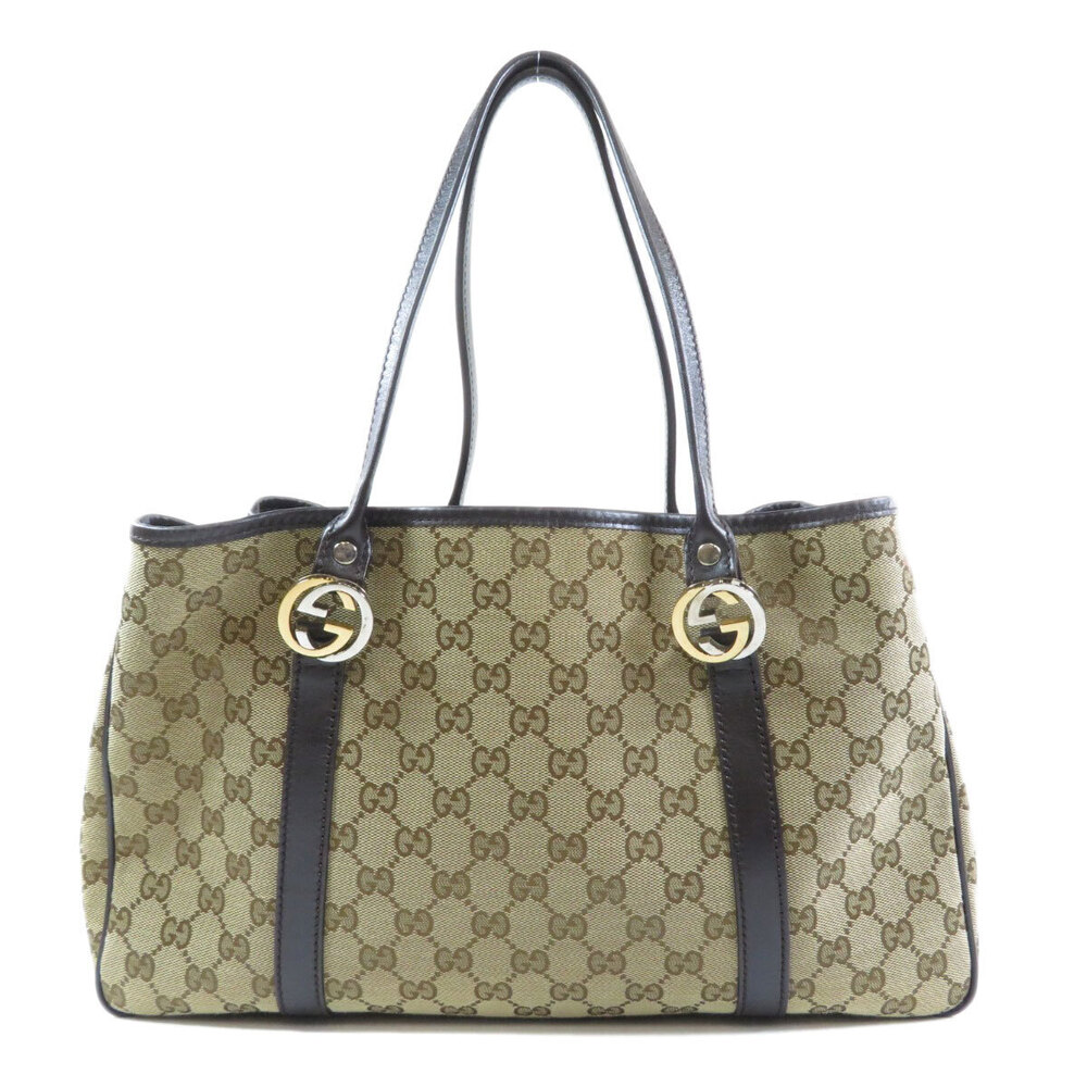 Gucci bag GG GG canvas beige Twins tote brown